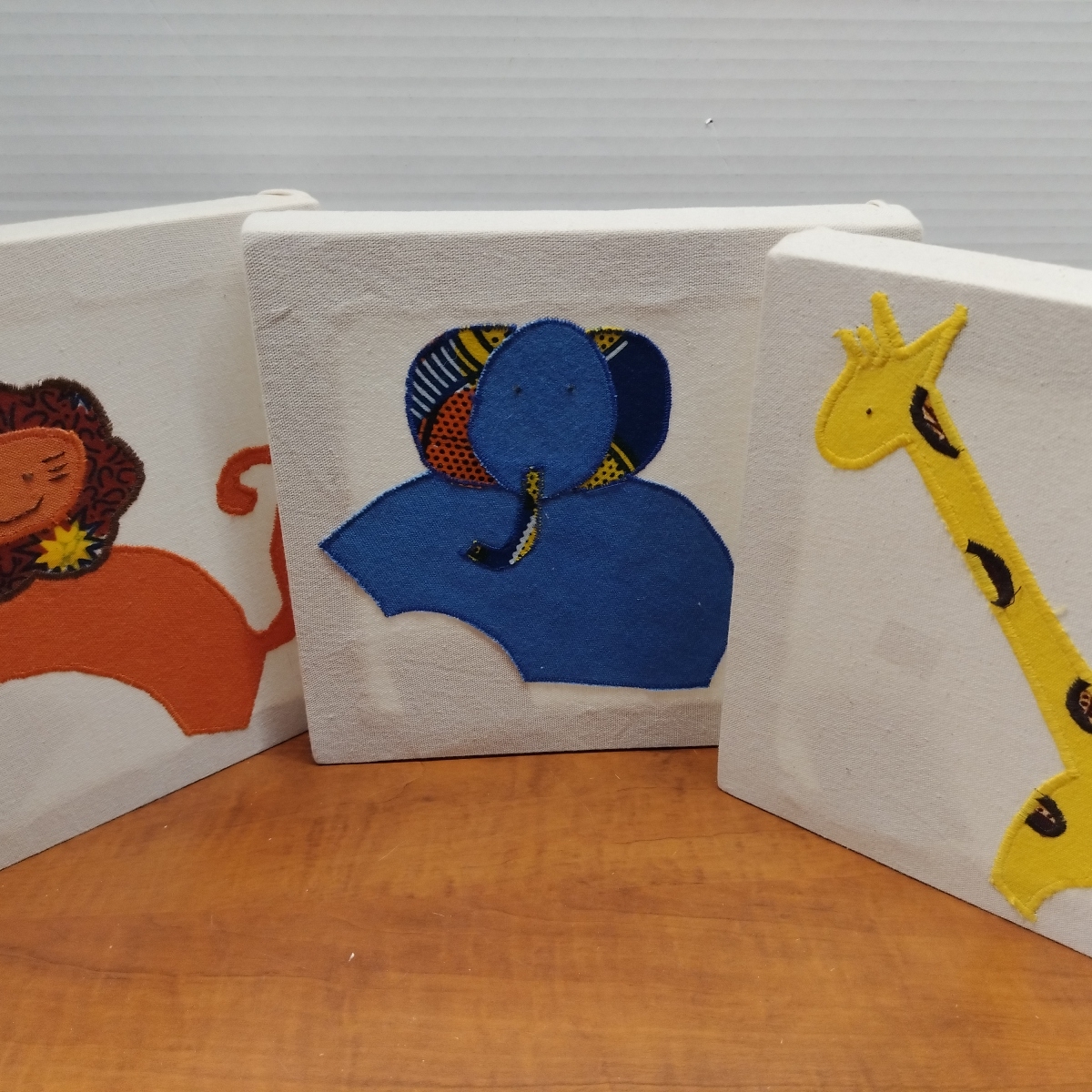 Handmade Fabric Over Canvas Animal Wall Art. Made In Nairobi, Kenya By Anna K